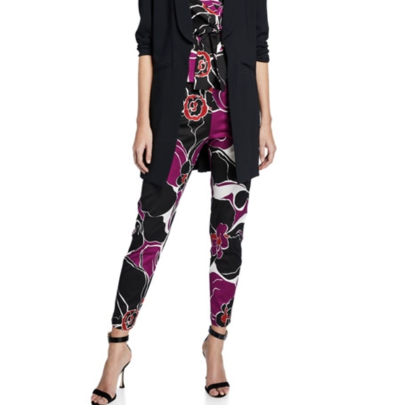 TRINA TURK varvara lady day orchid slim faille pants 0 - Picture 3 of 11